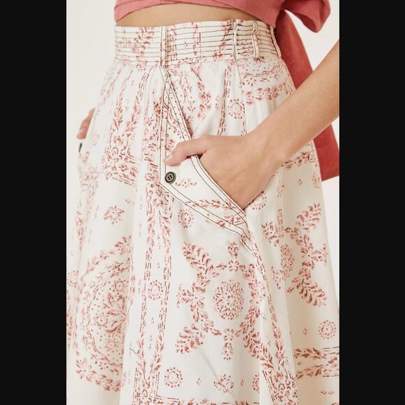 NWT Anthropologie Lace-Up Maxi Skirt - XL - Picture 4 of 7